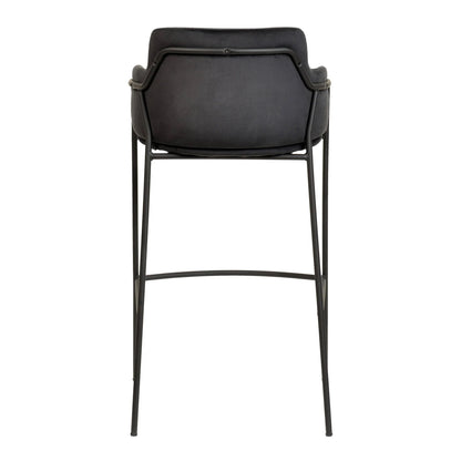 Axis 40" Bar Stool Ergonomic Pub Chair with Powder-Coated Stainless Steel Base and Footrest - Elax Furniture