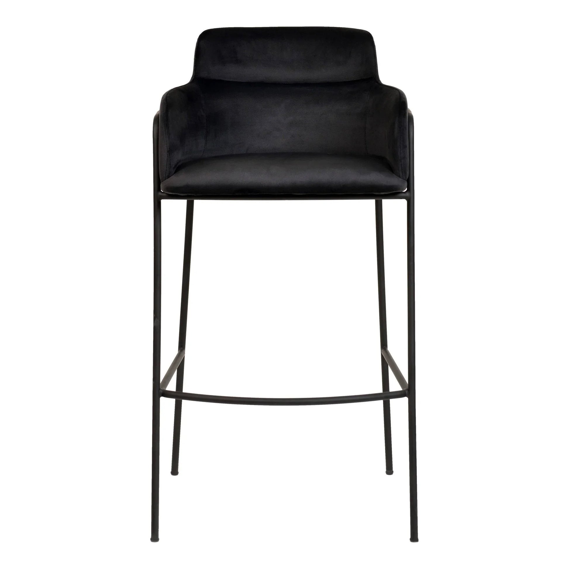 Axis 40" Bar Stool Ergonomic Pub Chair with Powder-Coated Stainless Steel Base and Footrest - Elax Furniture