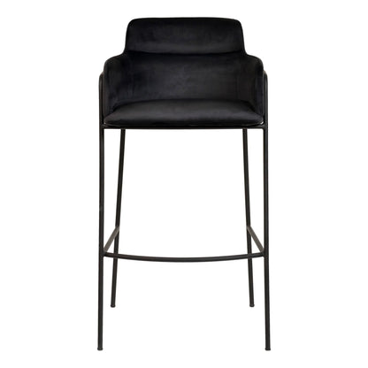 Axis 40" Bar Stool Ergonomic Pub Chair with Powder-Coated Stainless Steel Base and Footrest - Elax Furniture