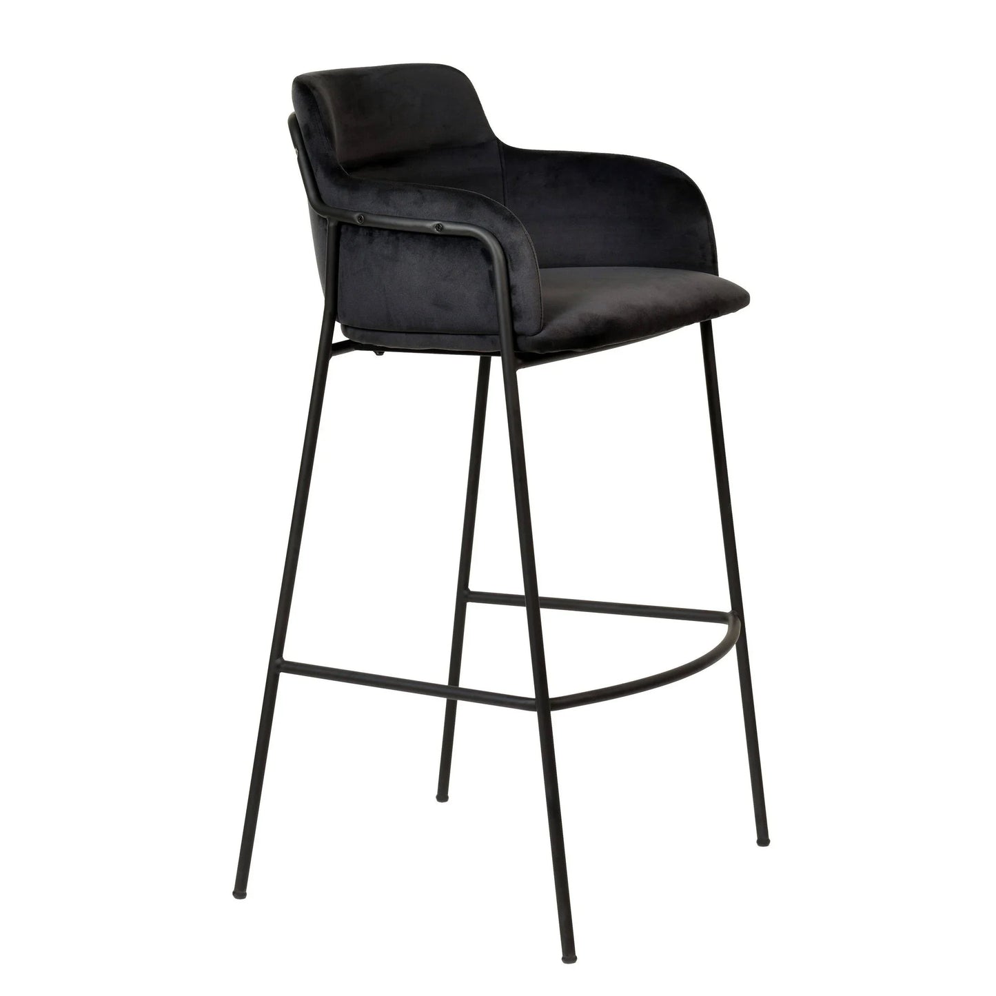 Axis 40" Bar Stool Ergonomic Pub Chair with Powder-Coated Stainless Steel Base and Footrest - Elax Furniture