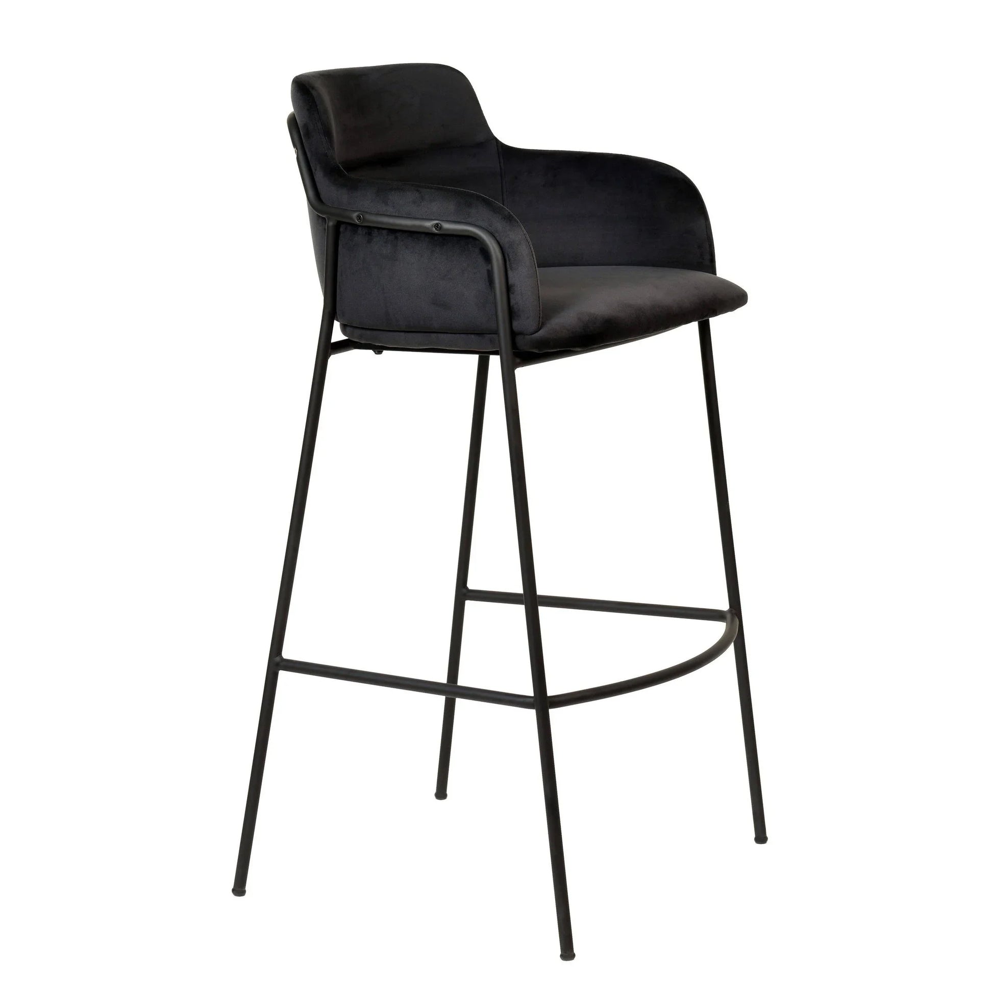 Axis 40" Bar Stool Ergonomic Pub Chair with Powder-Coated Stainless Steel Base and Footrest - Elax Furniture