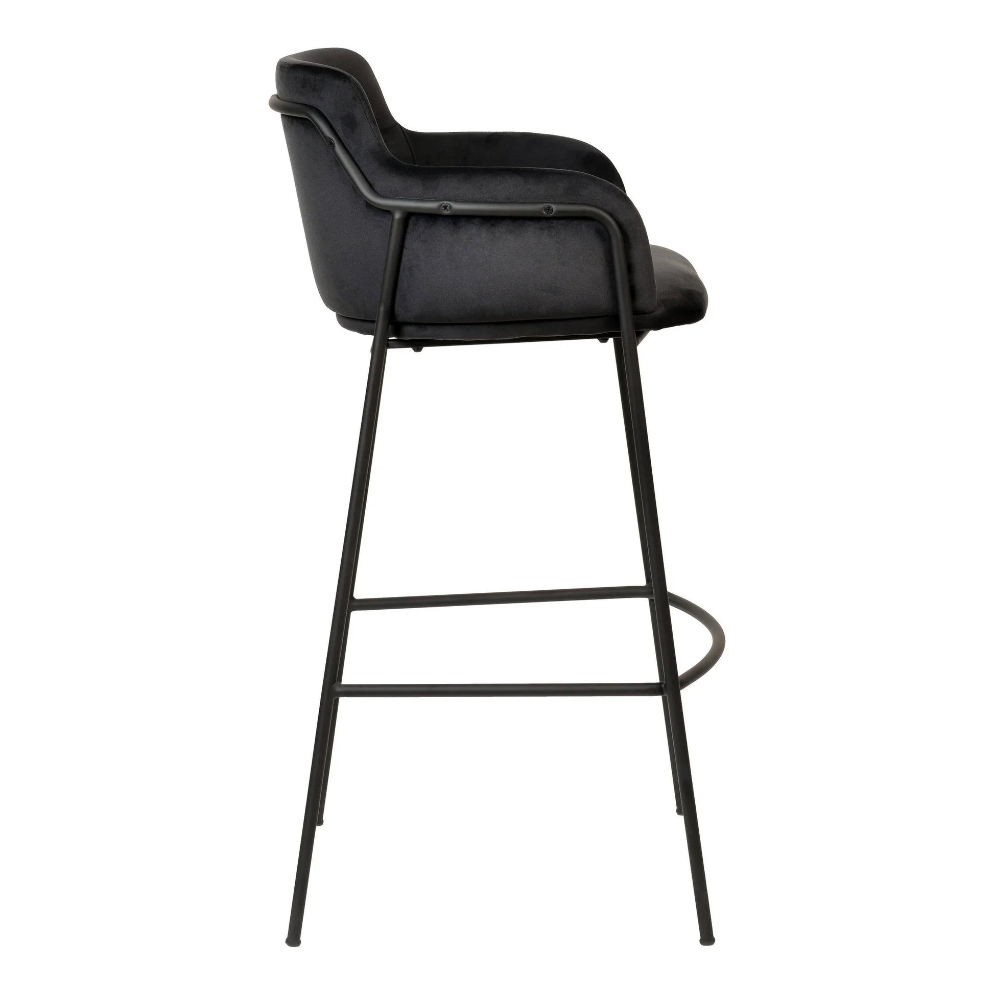 Axis 40" Bar Stool Ergonomic Pub Chair with Powder-Coated Stainless Steel Base and Footrest - Elax Furniture