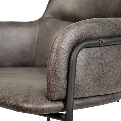 Axis 40" Bar Stool Ergonomic Pub Chair with Powder-Coated Stainless Steel Base and Footrest - Elax Furniture