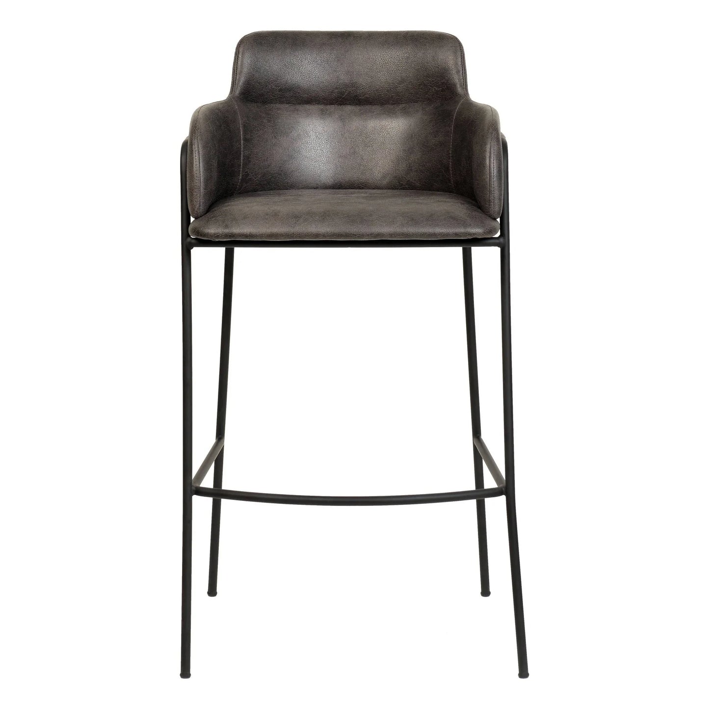 Axis 40" Bar Stool Ergonomic Pub Chair with Powder-Coated Stainless Steel Base and Footrest - Elax Furniture