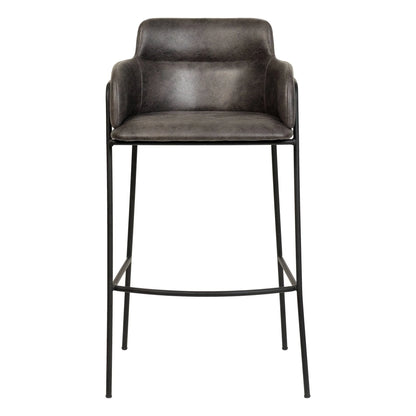Axis 40" Bar Stool Ergonomic Pub Chair with Powder-Coated Stainless Steel Base and Footrest - Elax Furniture