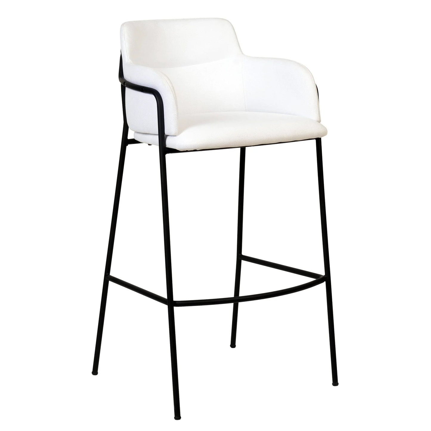Axis 40" Bar Stool Ergonomic Pub Chair with Powder-Coated Stainless Steel Base and Footrest - Elax Furniture