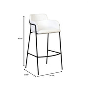 Axis 40" Bar Stool Ergonomic Pub Chair with Powder-Coated Stainless Steel Base and Footrest - Elax Furniture