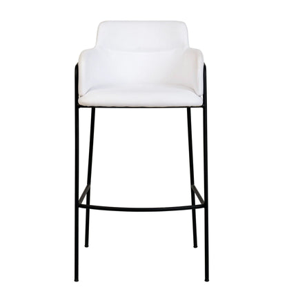 Axis 40" Bar Stool Ergonomic Pub Chair with Powder-Coated Stainless Steel Base and Footrest - Elax Furniture
