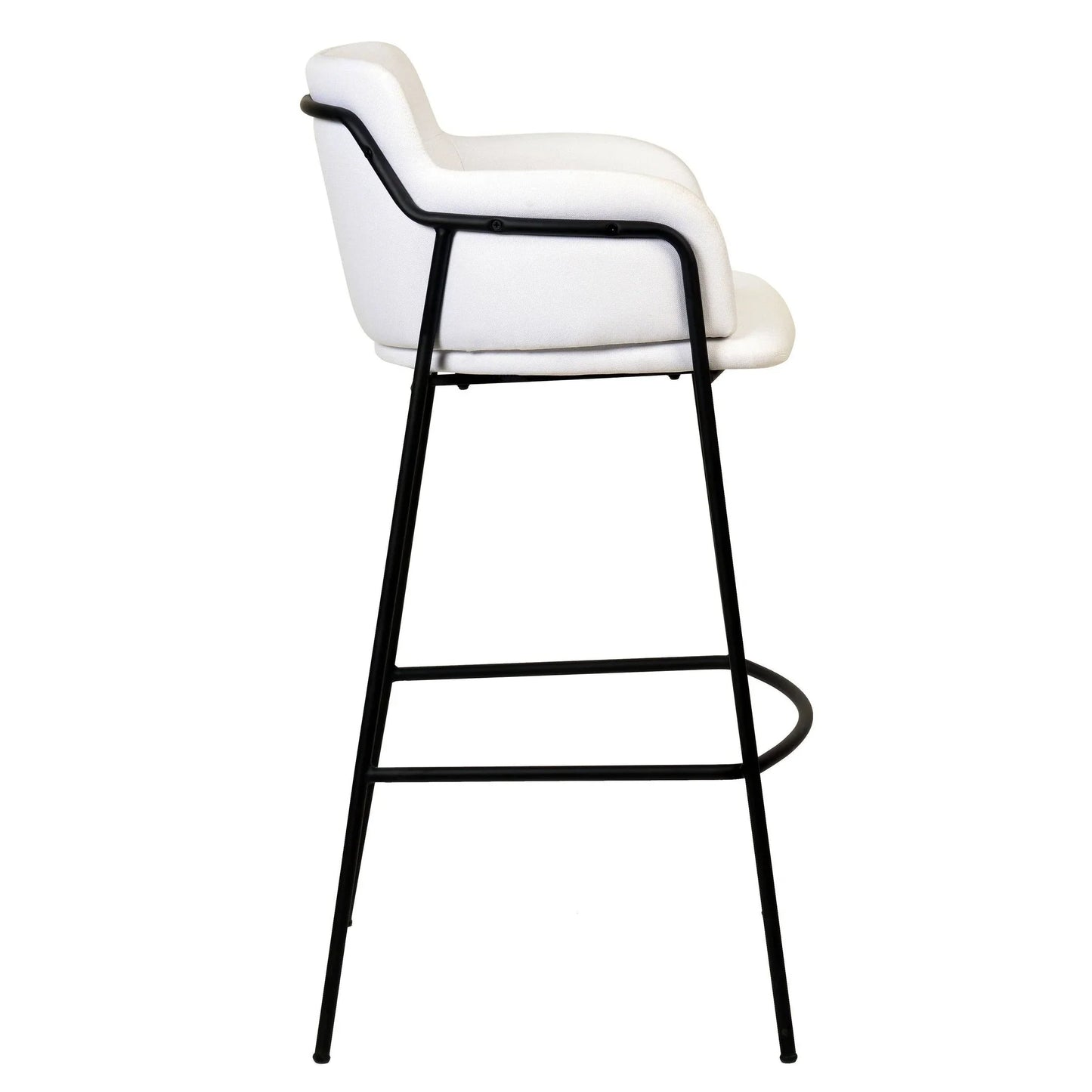 Axis 40" Bar Stool Ergonomic Pub Chair with Powder-Coated Stainless Steel Base and Footrest - Elax Furniture