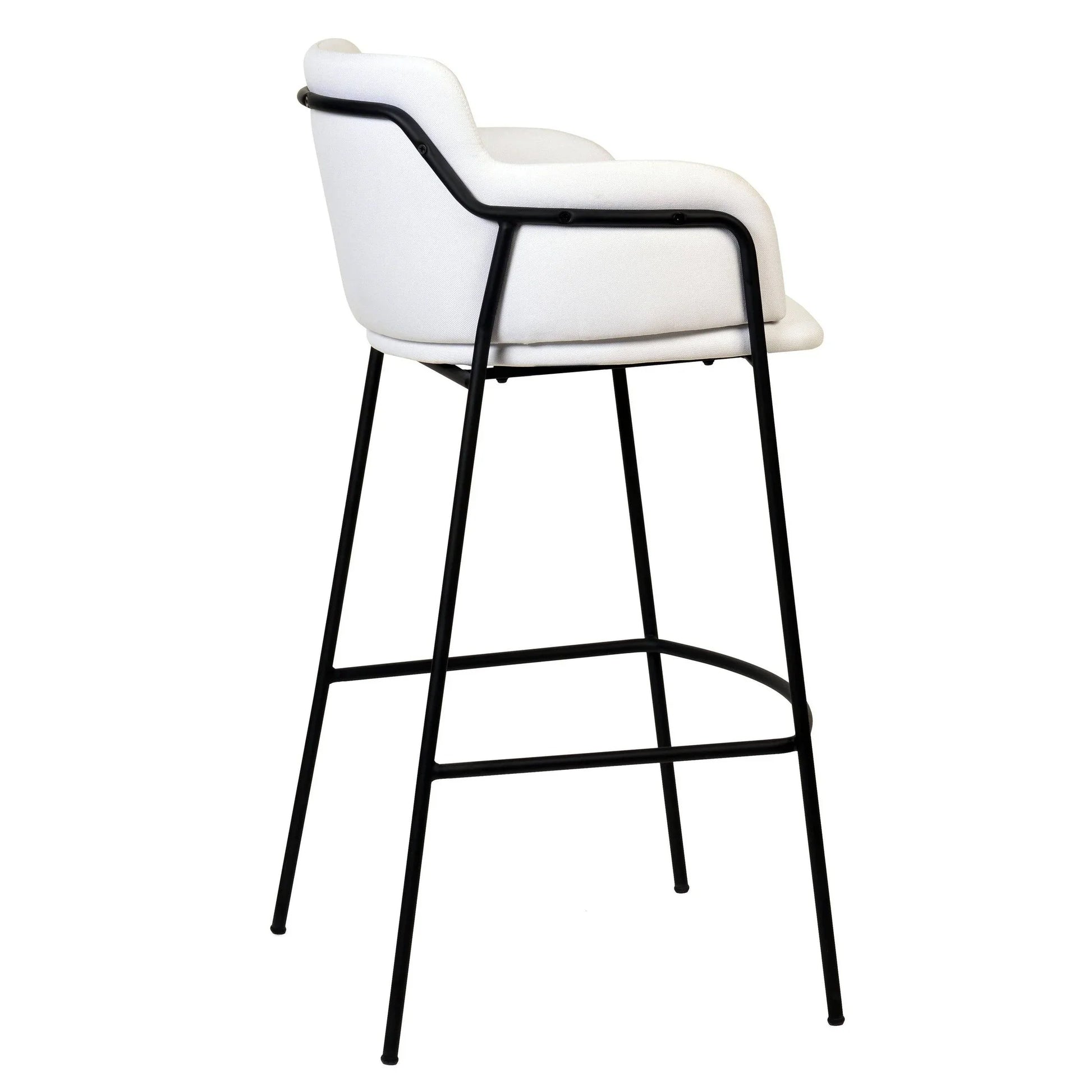 Axis 40" Bar Stool Ergonomic Pub Chair with Powder-Coated Stainless Steel Base and Footrest - Elax Furniture