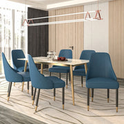 Allure Dining Chairs Fabric/Leather Seat and Back in Oak Wood - Elax Furniture