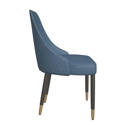 Allure Dining Chairs Fabric/Leather Seat and Back in Oak Wood - Elax Furniture