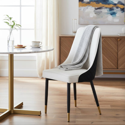 Allure Dining Chairs Fabric/Leather Seat and Back in Oak Wood
