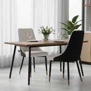 Allure Dining Chairs Fabric/Leather Seat and Back in Oak Wood