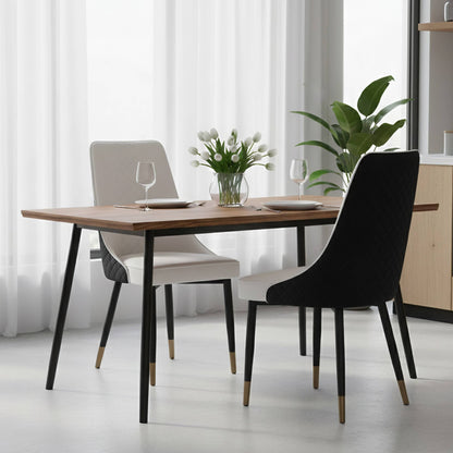 Allure Dining Chairs Fabric/Leather Seat and Back in Oak Wood