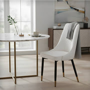 Allure Dining Chairs Fabric/Leather Seat and Back in Oak Wood