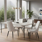 Allure Dining Chairs Fabric/Leather Seat and Back in Oak Wood