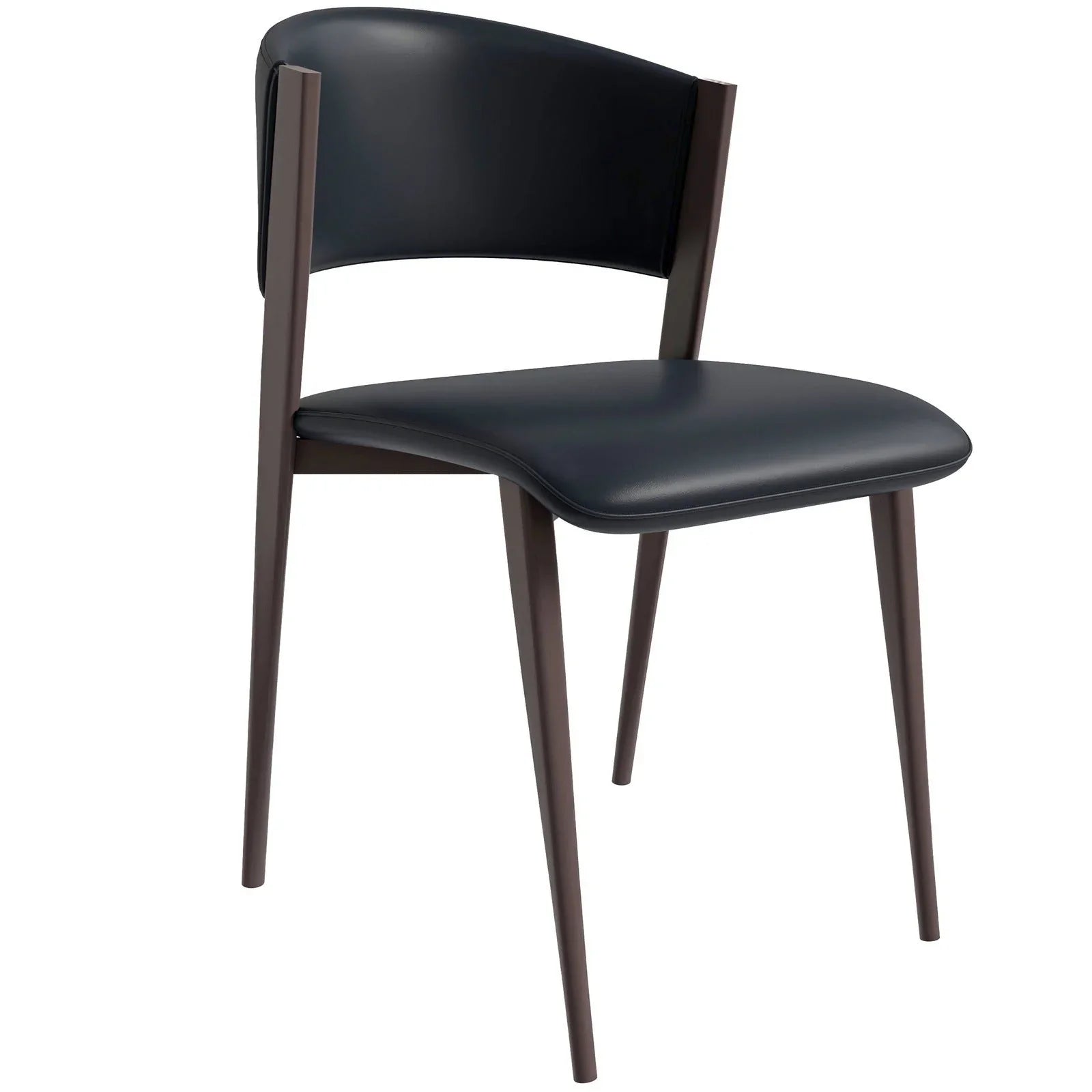Aspen Dining Chairs Upholstered in Leather Kitchen Room Chairs with Metal Legs - Elax Furniture