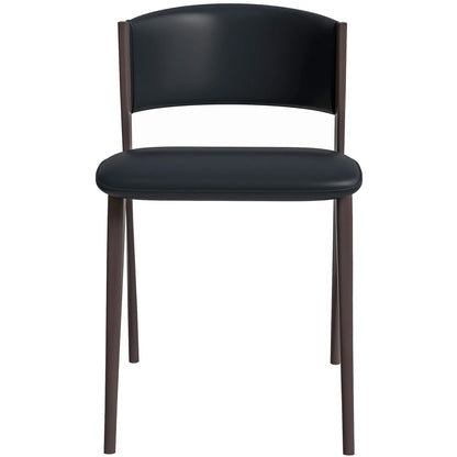 Aspen Dining Chairs Upholstered in Leather Kitchen Room Chairs with Metal Legs - Elax Furniture
