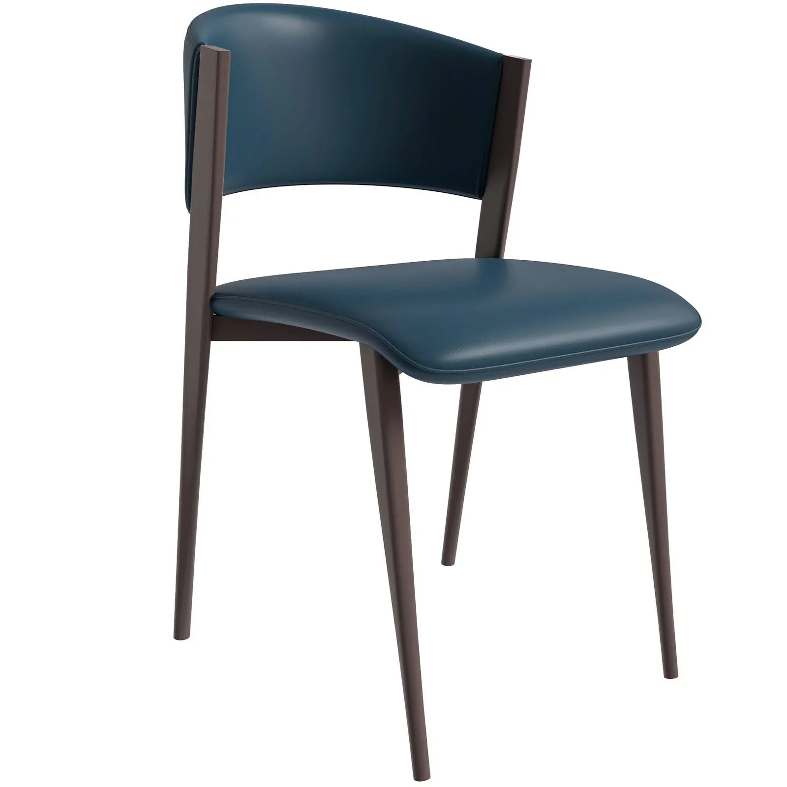 Aspen Dining Chairs Upholstered in Leather Kitchen Room Chairs with Metal Legs - Elax Furniture