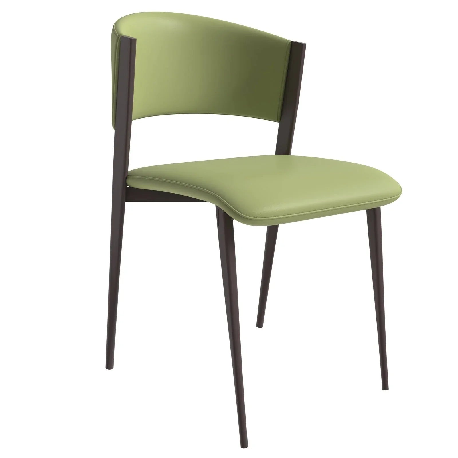 Aspen Dining Chairs Upholstered in Leather Kitchen Room Chairs with Metal Legs - Elax Furniture