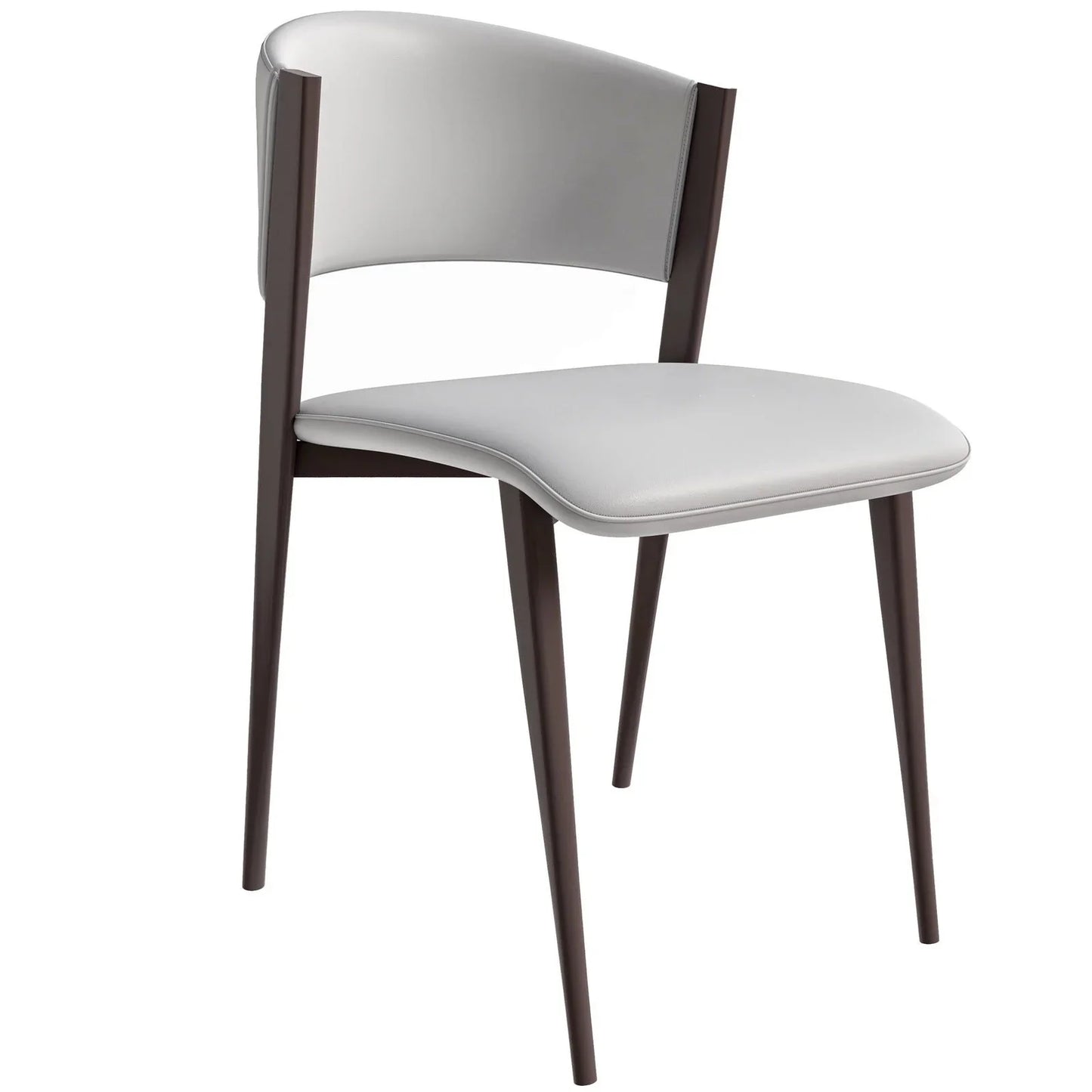 Aspen Dining Chairs Upholstered in Leather Kitchen Room Chairs with Metal Legs - Elax Furniture