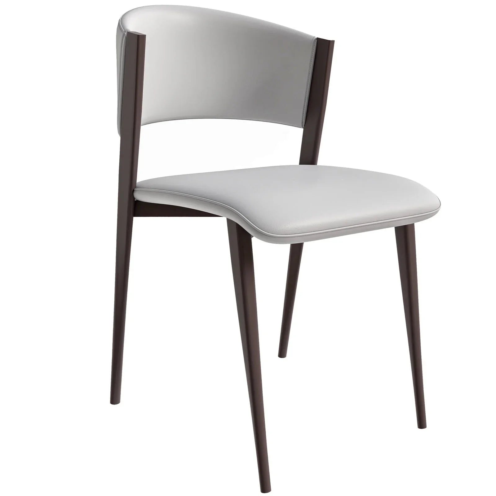 Aspen Dining Chairs Upholstered in Leather Kitchen Room Chairs with Metal Legs - Elax Furniture