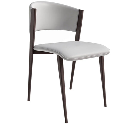 Aspen Dining Chairs Upholstered in Leather Kitchen Room Chairs with Metal Legs - Elax Furniture