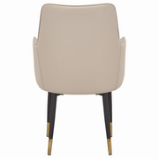 Allure Leather Dining Chairs in Steel Legs with Gold Accent Tips