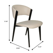 Sylvia 7-Piece Dining Set with Rectangular Table in Sintered Stone Top and 6 Leather Side Chairs - Elax Furniture