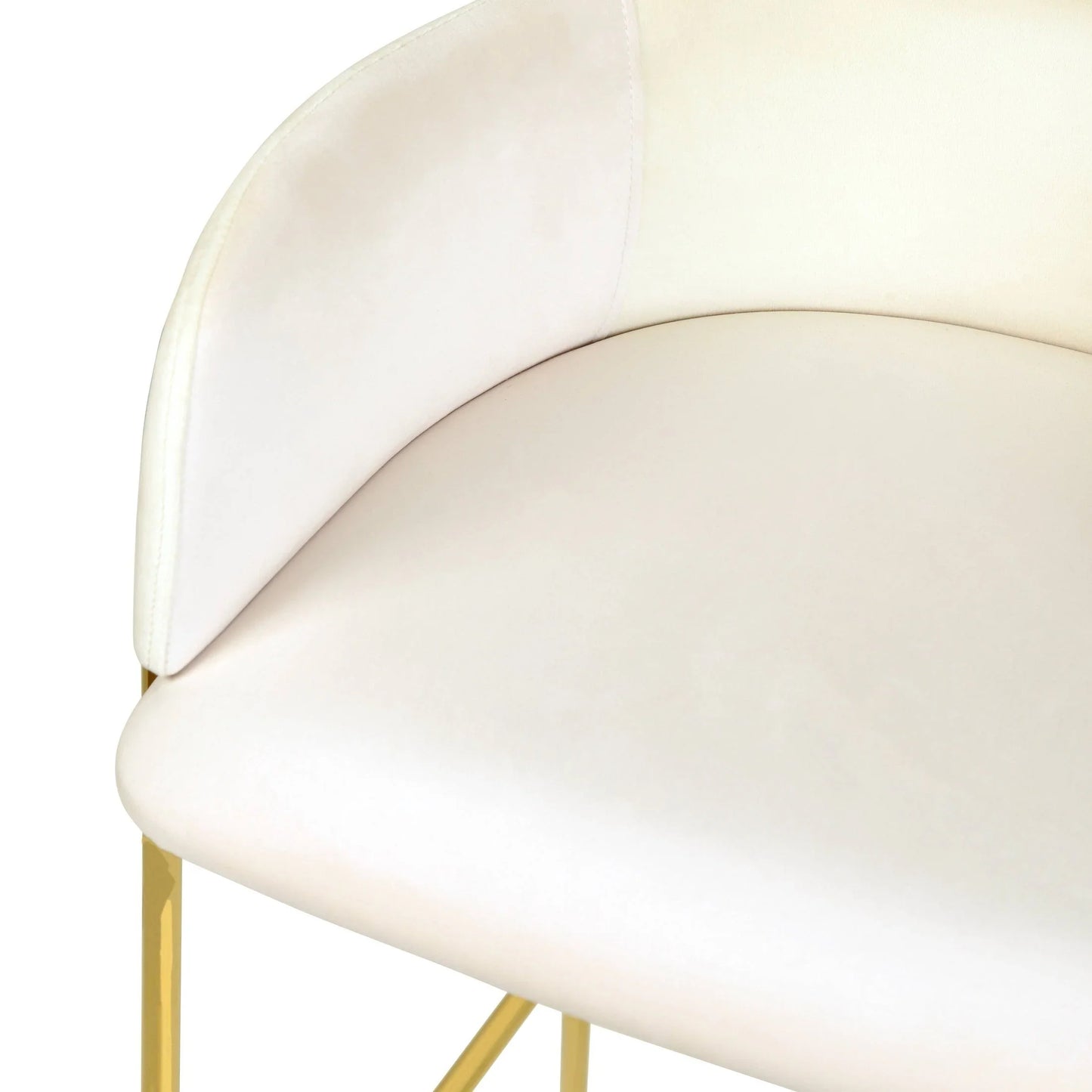 Axis 40" Low-Back Bar Stool Ergonomic Pub Chair with Gold Stainless Steel Base - Elax Furniture