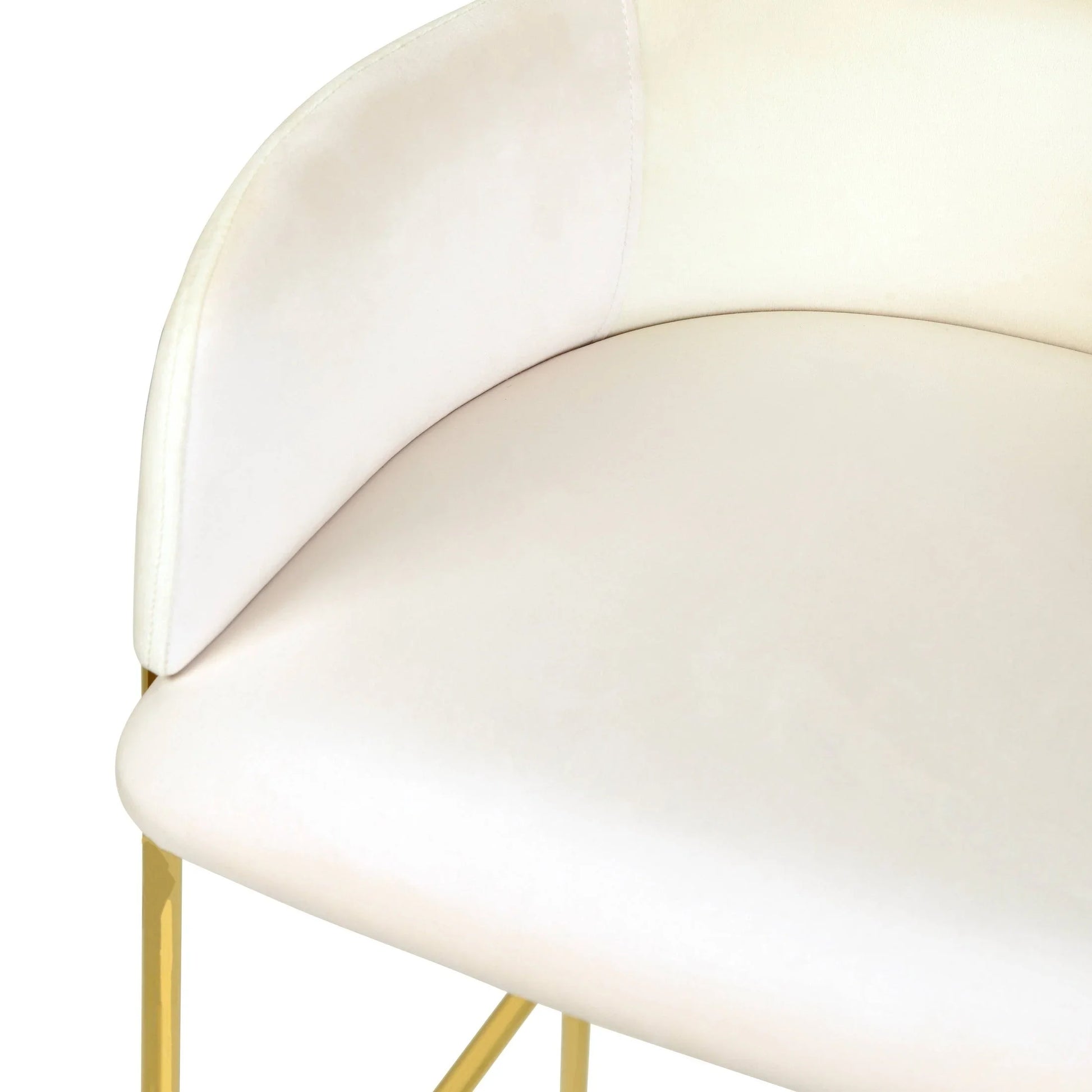 Axis 40" Low-Back Bar Stool Ergonomic Pub Chair with Gold Stainless Steel Base - Elax Furniture
