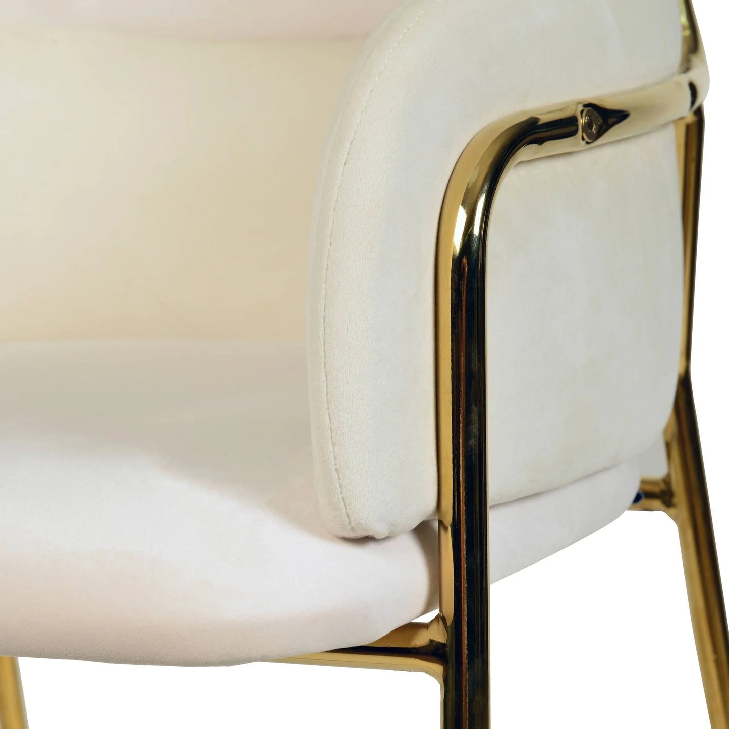 Axis 40" Low-Back Bar Stool Ergonomic Pub Chair with Gold Stainless Steel Base - Elax Furniture