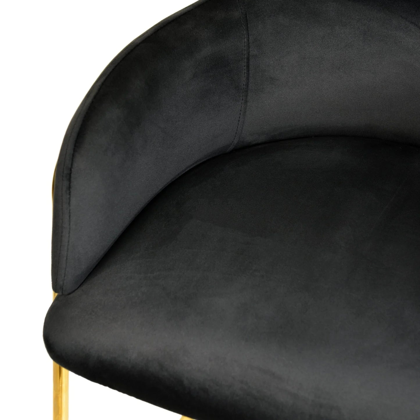 Axis 40" Low-Back Bar Stool Ergonomic Pub Chair with Gold Stainless Steel Base - Elax Furniture