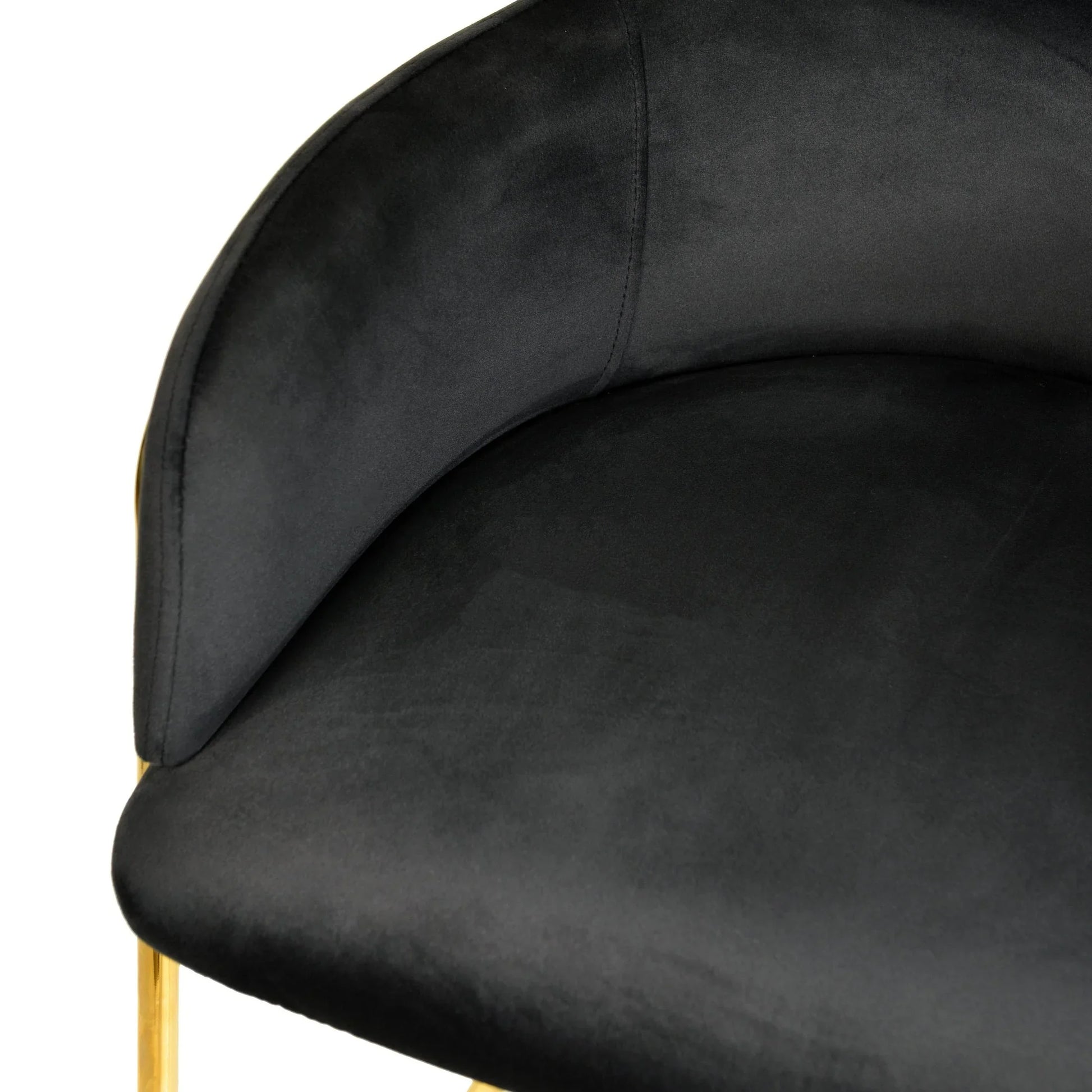 Axis 40" Low-Back Bar Stool Ergonomic Pub Chair with Gold Stainless Steel Base - Elax Furniture