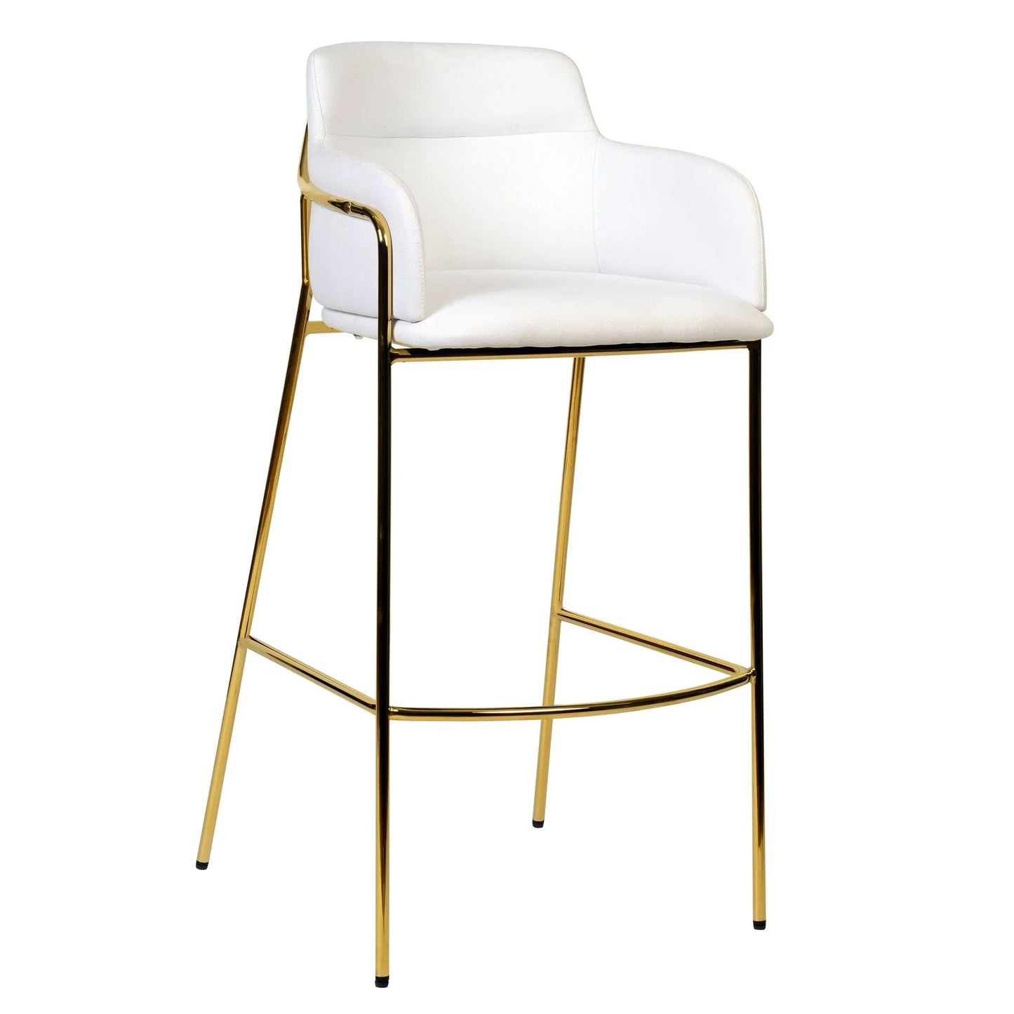 Axis 40" Low-Back Bar Stool Ergonomic Pub Chair with Gold Stainless Steel Base - Elax Furniture