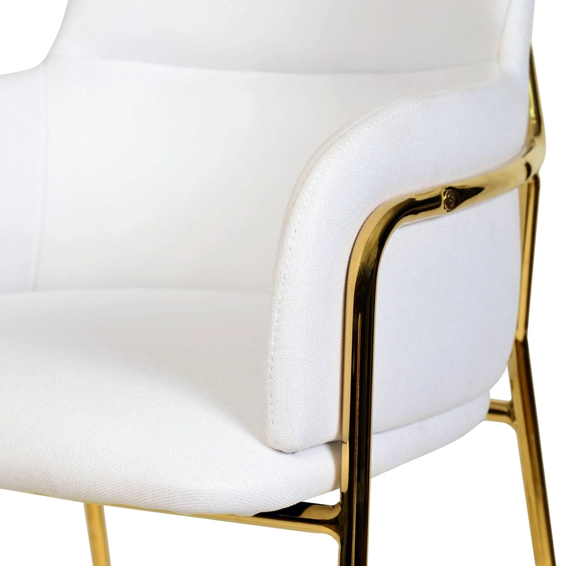 Axis 40" Low-Back Bar Stool Ergonomic Pub Chair with Gold Stainless Steel Base - Elax Furniture
