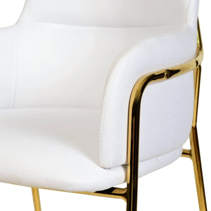 Axis 40" Low-Back Bar Stool Ergonomic Pub Chair with Gold Stainless Steel Base - Elax Furniture
