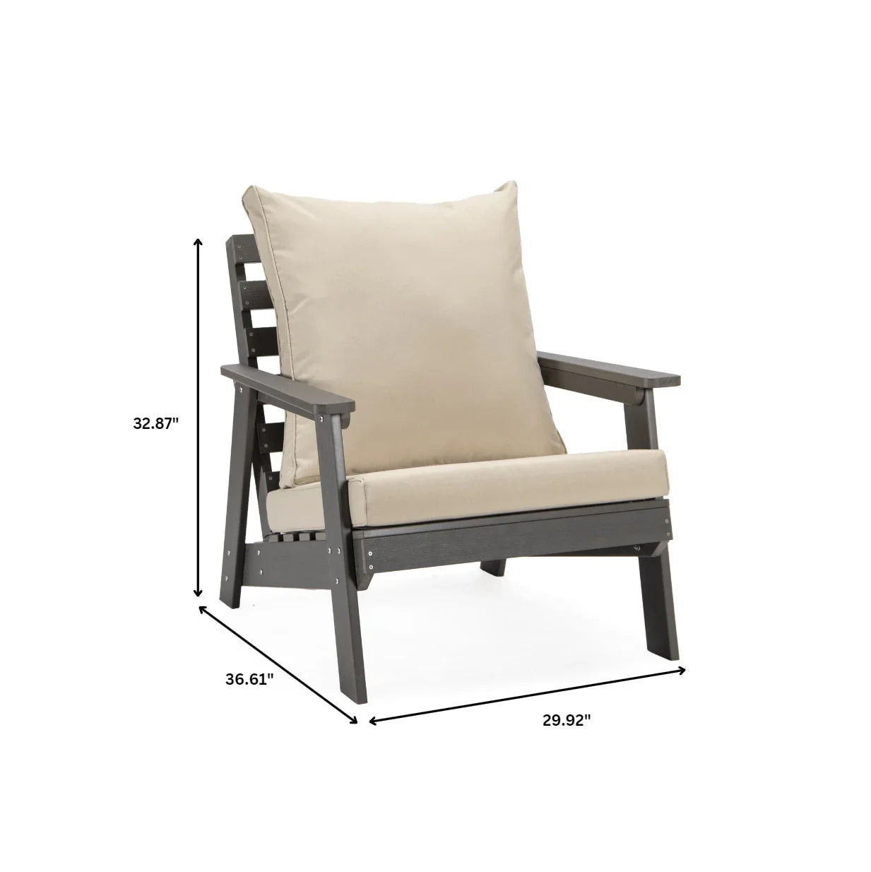 Alpine Lounge Arm Chair with Removable Cushions in Polyester and High-Impact Polystyrene Frame - Elax Furniture