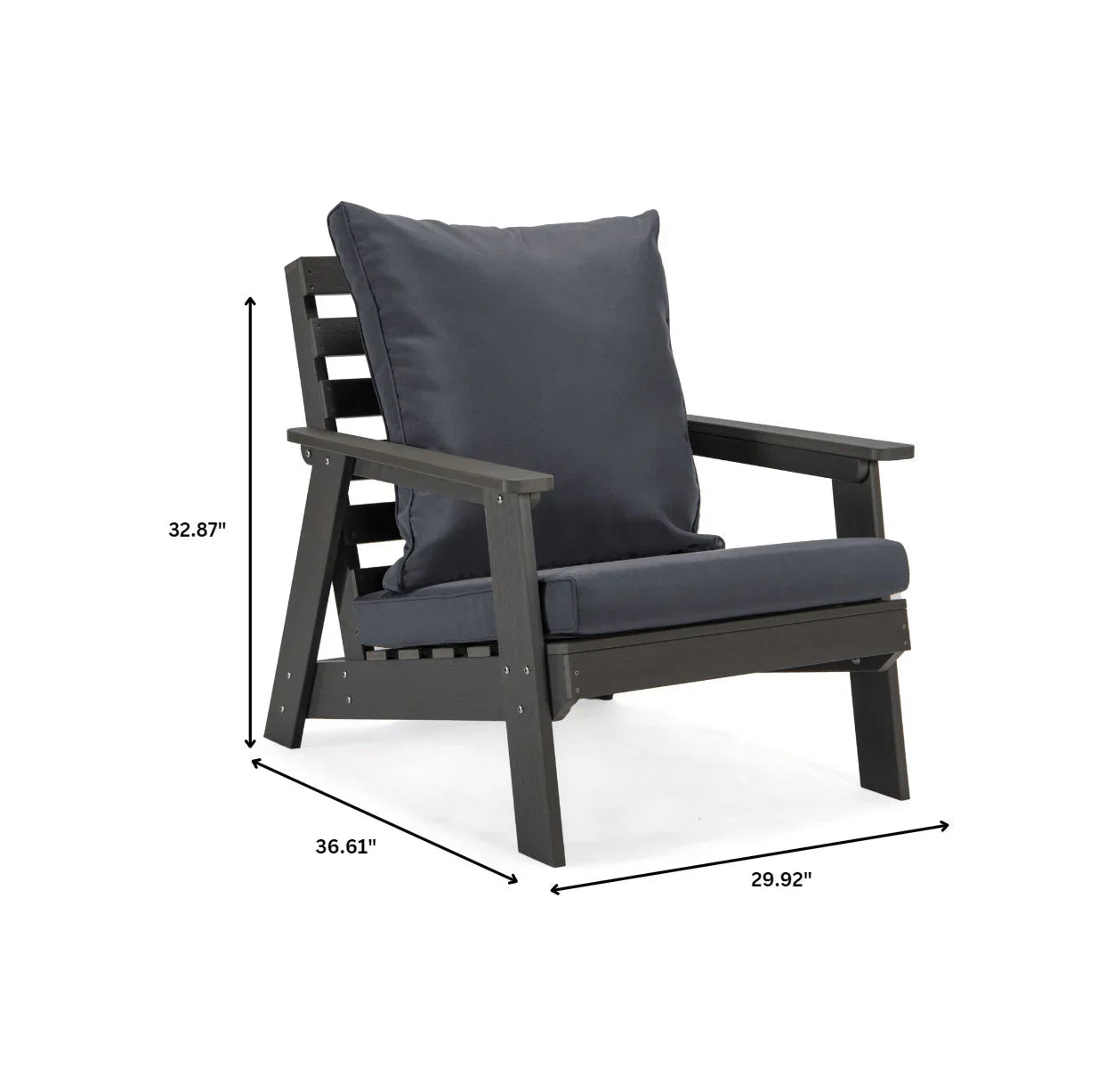 Alpine Lounge Arm Chair with Removable Cushions in Polyester and High-Impact Polystyrene Frame - Elax Furniture
