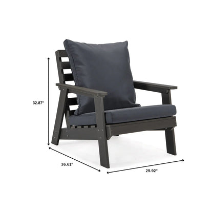 Alpine Lounge Arm Chair with Removable Cushions in Polyester and High-Impact Polystyrene Frame - Elax Furniture