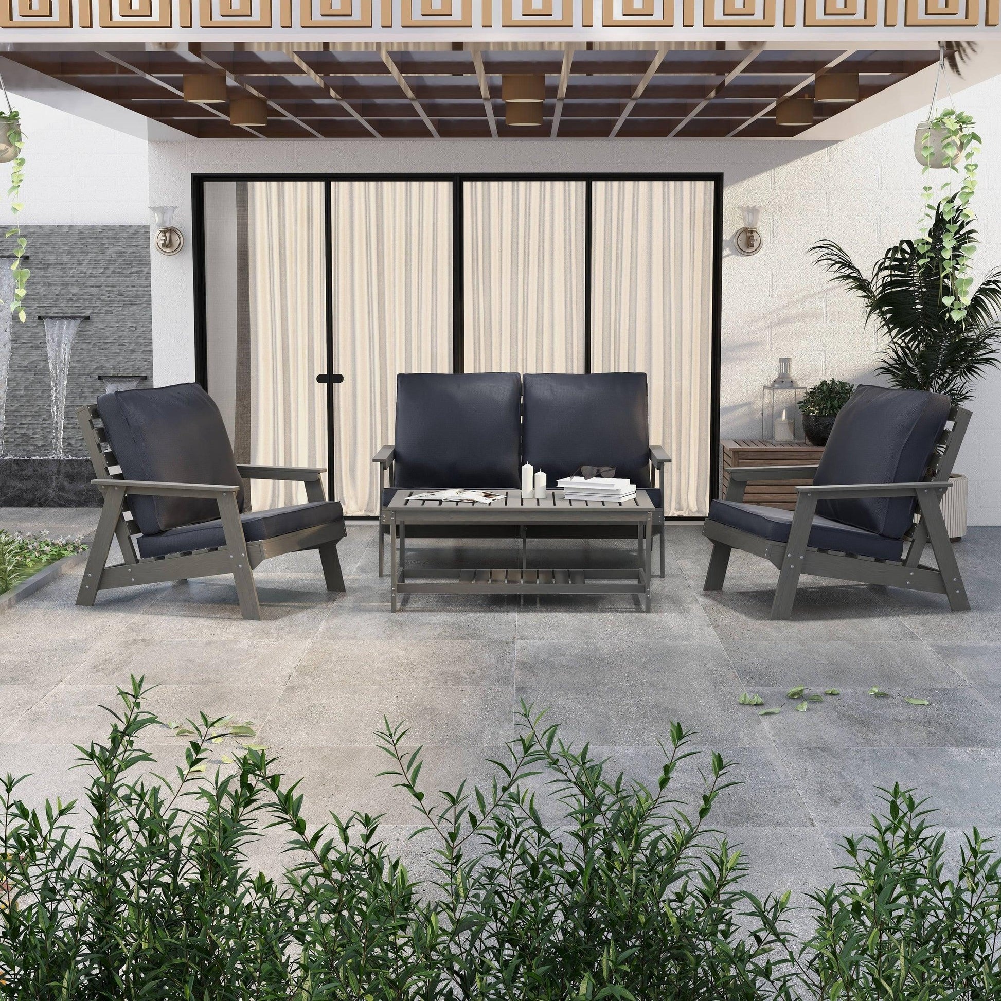 Alpine Lounge Arm Chair with Removable Cushions in Polyester and High-Impact Polystyrene Frame - Elax Furniture