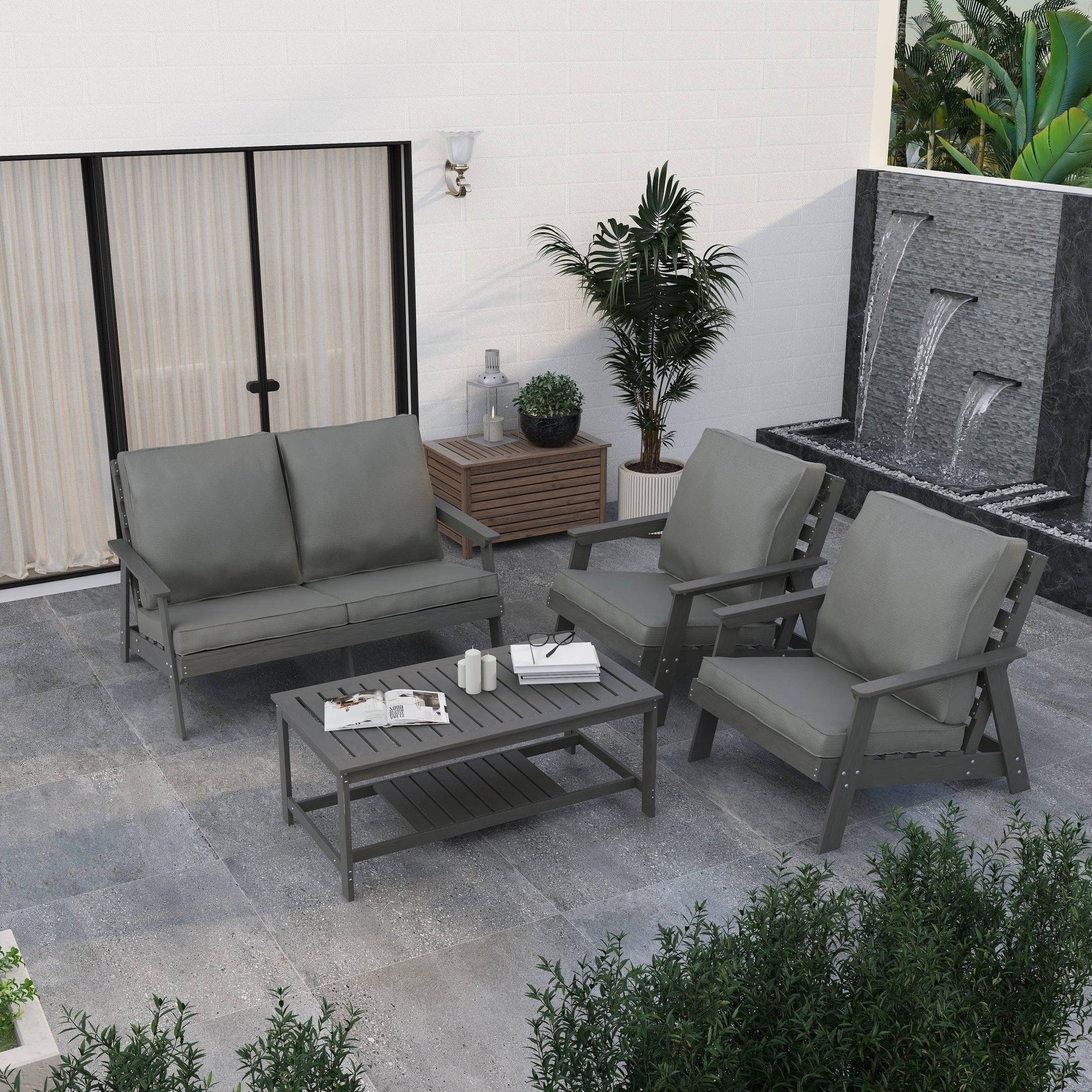 Alpine Lounge Arm Chair with Removable Cushions in Polyester and High-Impact Polystyrene Frame - Elax Furniture