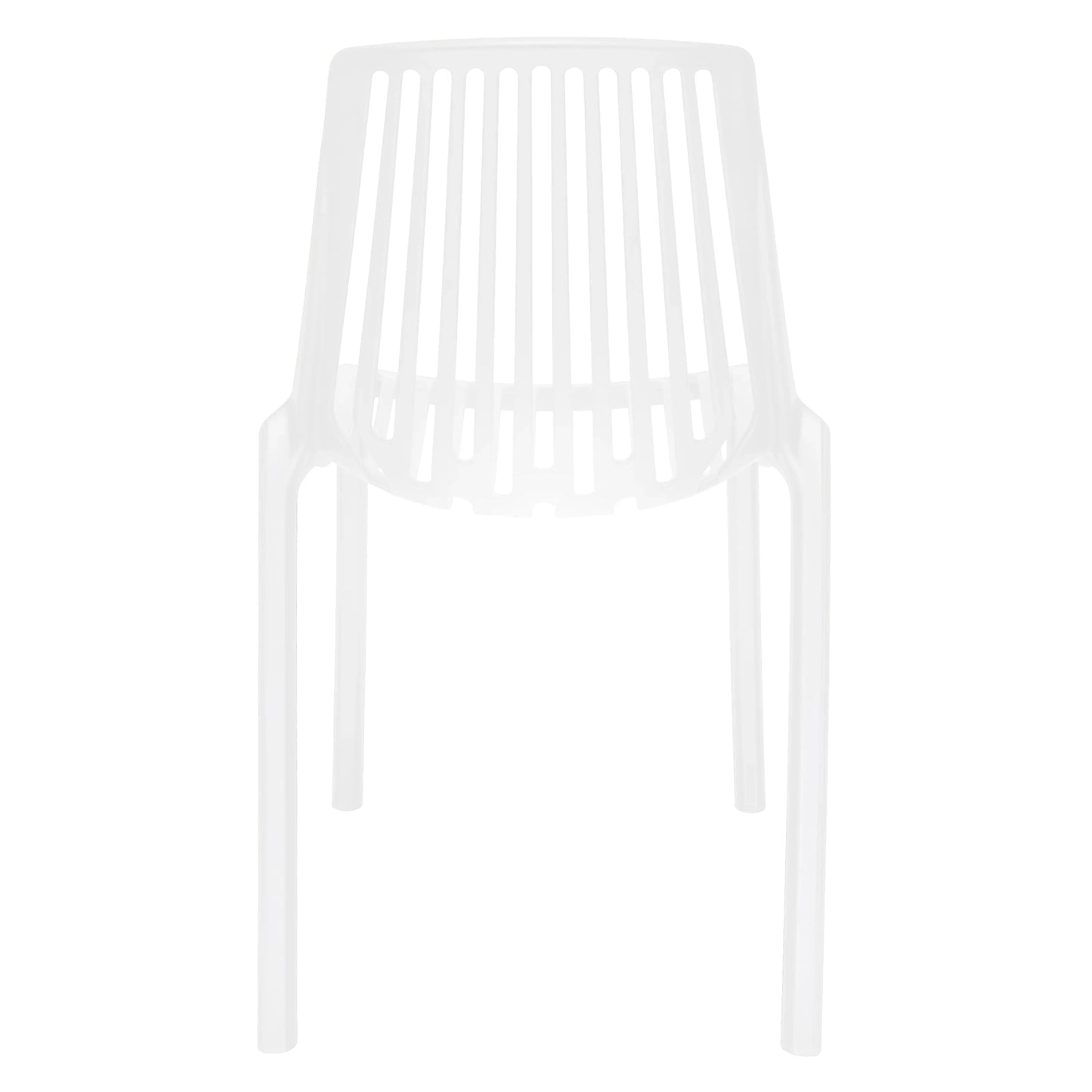 Acken Mid-Century Modern Plastic Dining Chair for Kitchen and Dining Room, Set of 2 - Elax Furniture