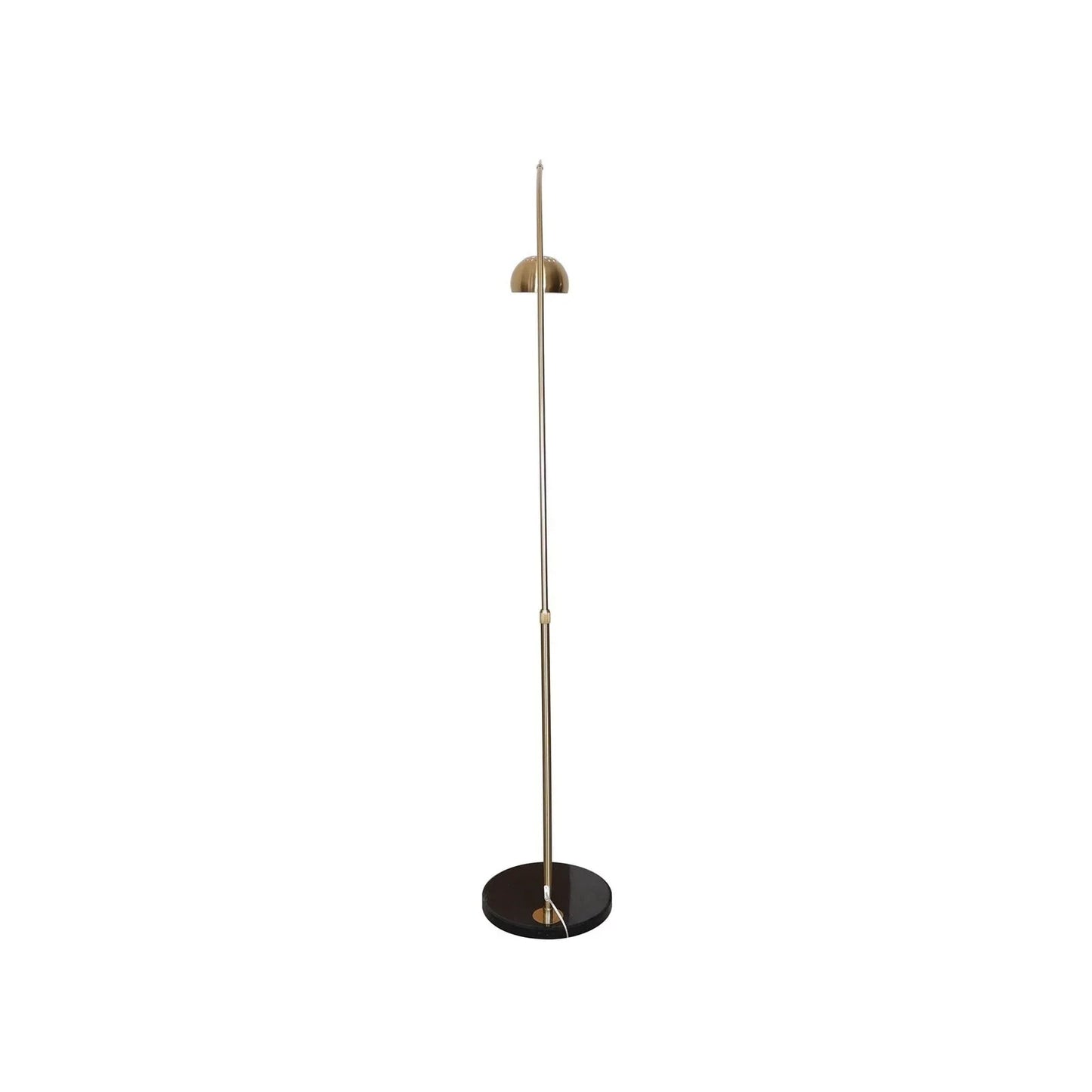 Arco Modern 76" Arched Floor Lamp: Black Marble Base & Metal Dome Shade - Elax Furniture