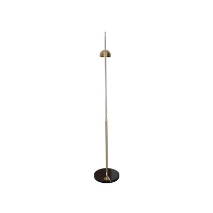 Arco Modern 76" Arched Floor Lamp: Black Marble Base & Metal Dome Shade - Elax Furniture