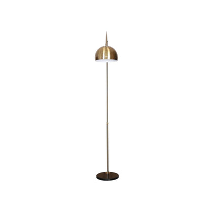 Arco Modern 76" Arched Floor Lamp: Black Marble Base & Metal Dome Shade - Elax Furniture