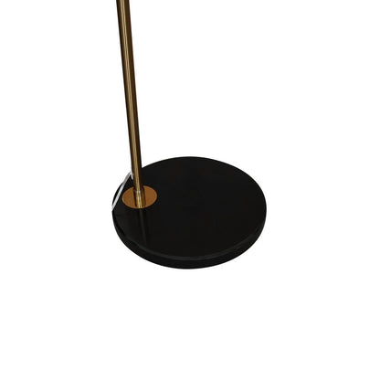 Arco Modern 76" Arched Floor Lamp: Black Marble Base & Metal Dome Shade - Elax Furniture
