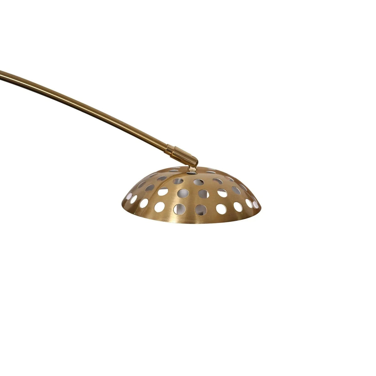 Arco Modern Arched Floor Lamp 76" Height with White Round Marble Base and Metal Dome Lamp Shade - Elax Furniture