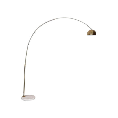 Arco Modern Arched Floor Lamp 76" Height with White Round Marble Base and Metal Dome Lamp Shade - Elax Furniture